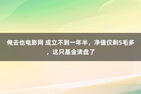 俺去也电影网 成立不到一年半，净值仅剩5毛多，这只基金清盘了