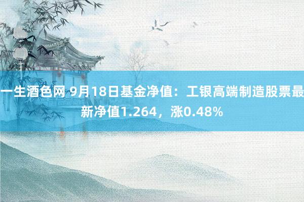 一生酒色网 9月18日基金净值：工银高端制造股票最新净值1.264，涨0.48%