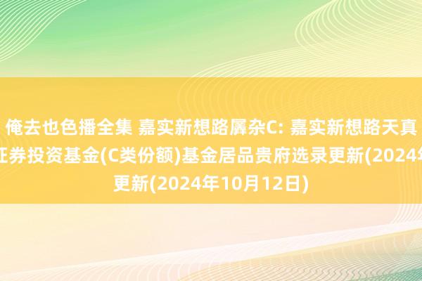 俺去也色播全集 嘉实新想路羼杂C: 嘉实新想路天真建立羼杂型证券投资基金(C类份额)基金居品贵府选录更新(2024年10月12日)