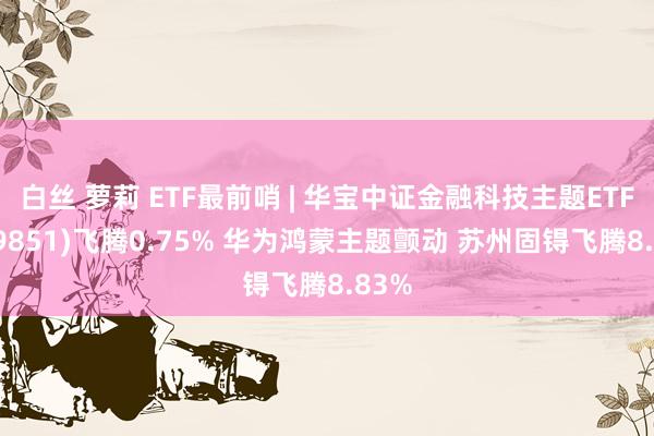 白丝 萝莉 ETF最前哨 | 华宝中证金融科技主题ETF(159851)飞腾0.75% 华为鸿蒙主题颤动 苏州固锝飞腾8.83%