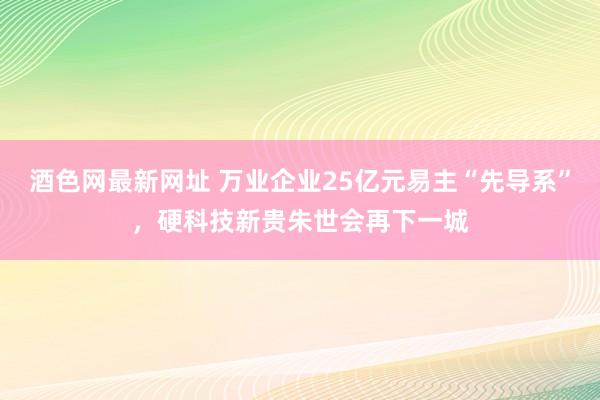 酒色网最新网址 万业企业25亿元易主“先导系”，硬科技新贵朱世会再下一城