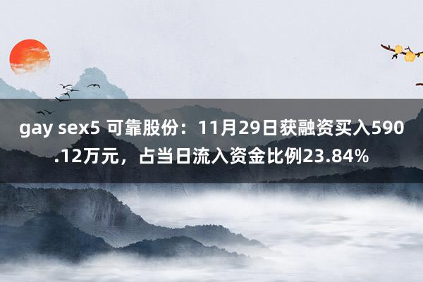 gay sex5 可靠股份：11月29日获融资买入590.12万元，占当日流入资金比例23.84%