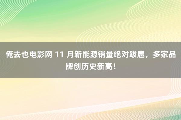 俺去也电影网 11 月新能源销量绝对跋扈，多家品牌创历史新高！