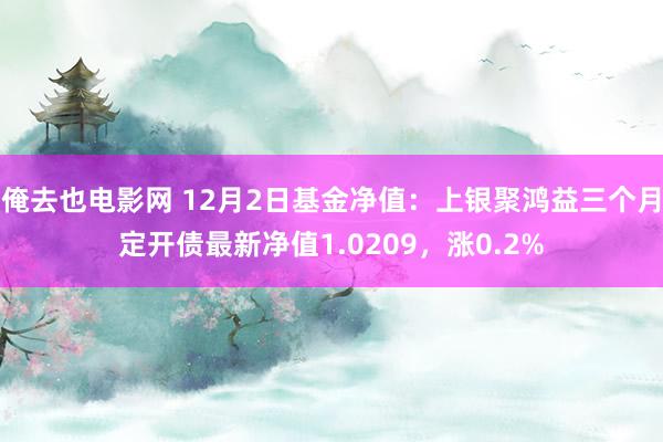 俺去也电影网 12月2日基金净值：上银聚鸿益三个月定开债最新净值1.0209，涨0.2%