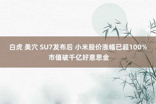 白虎 美穴 SU7发布后 小米股价涨幅已超100% 市值破千亿好意思金