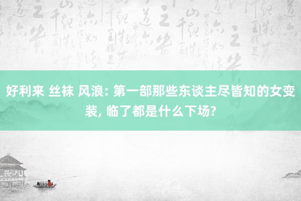 好利来 丝袜 风浪: 第一部那些东谈主尽皆知的女变装， 临了都是什么下场?