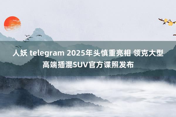 人妖 telegram 2025年头慎重亮相 领克大型高端插混SUV官方谍照发布