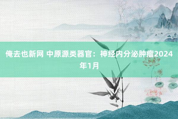 俺去也新网 中原源类器官：神经内分泌肿瘤2024年1月