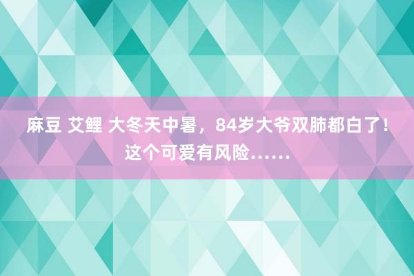 麻豆 艾鲤 大冬天中暑，84岁大爷双肺都白了！这个可爱有风险……